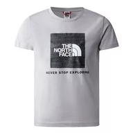 Koszulki sportowe damskie - Koszulka The North Face Redbox 0A82E9A911 - szara - miniaturka - grafika 1