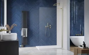 Radaway Modo SL II Brushed Gold kabina Walk-in 70x200 prawa szczotkowane złoto 10319074-99-01R - Kabiny prysznicowe - miniaturka - grafika 3