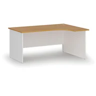 Biurka - Biurko narożne PRIMO WHITE, 1600 x 1200 mm, prawe, biały/buk - miniaturka - grafika 1