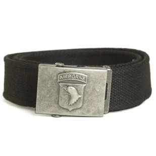 Pas pasek taktyczny wojskowy parciany Mil-Tec Airborne Black 130 cm • RATY 0% Kup dziś i zapłać za 30 dni GRATIS WYSYŁKA ZWROT DO 100 DNI - Paski - miniaturka - grafika 1