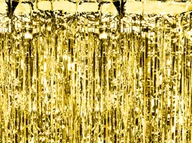 Sylwester - Kurtyna - zasłona na drzwi metaliczna złota - 2,5 m x 90 cm - miniaturka - grafika 1