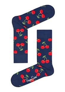 Happy Socks Cherry Sock, kolorowe i zabawne, skarpetki dla kobiet i mężczyzn, Niebieski-Zielony-Czerwony (36-40) - Skarpetki męskie - miniaturka - grafika 1