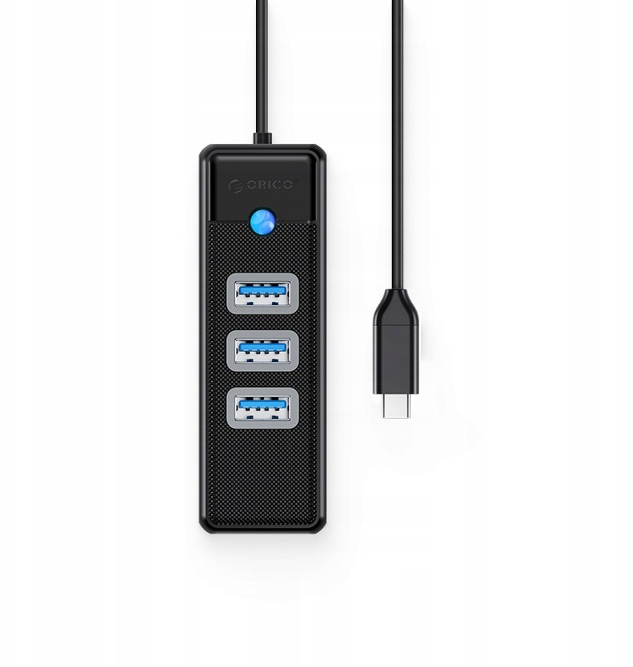 HUB USB Orico PW3UR25-C3 4-portowy 3x USB-A 3.0 1x RJ45 2.5G Ethernet 0,5 m - czarny 6941788856448