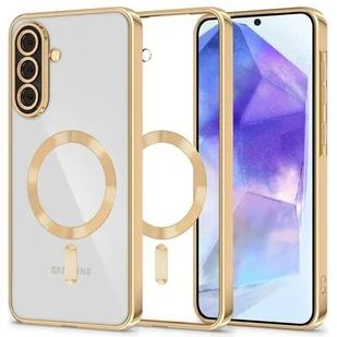 Etui TECH-PROTECT MagFlex MagSafe do Samsung Galaxy A56 5G Przezroczysto-złoty - Etui i futerały do telefonów - miniaturka - grafika 1