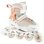 Rolki - Nils EXTREME NH18190 2w1 BIAŁO-RÓŻOWY ROZM.S(29-33) ŁYŻWOROLKI Z WYM. PŁ. HOKEJOWĄ EXTREME - miniaturka - grafika 1