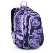 Plecaki szkolne i tornistry - Fioletowy plecak w kwiaty Topgal LYNN 23008 - - miniaturka - grafika 1