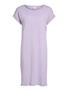 Vila Women's VIDREAMERS S/S sukienka na kolano/SU-NOOS sukienka, pastelowa liliowa, M - Sukienki - miniaturka - grafika 1