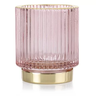 Świecznik POMPEY kolor pudrowy róż ameliahome - CANDLEHOLDER/AH/POMPEY/POWDERPINK/7X8 - Świeczniki - miniaturka - grafika 1