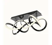 Lampy sufitowe - Wofi 9134-205 - LED Ściemnialny żyrandol natynkowy INDIGO LED/64W/230V czarny chrom - miniaturka - grafika 1