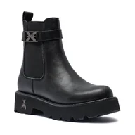 Botki damskie - Patrizia Pepe Skórzane botki - miniaturka - grafika 1