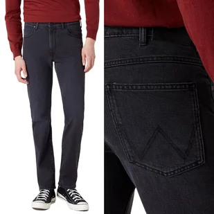 Wrangler Arizona Blackstrap Szare Męskie W38 L30 - Spodnie męskie - miniaturka - grafika 1