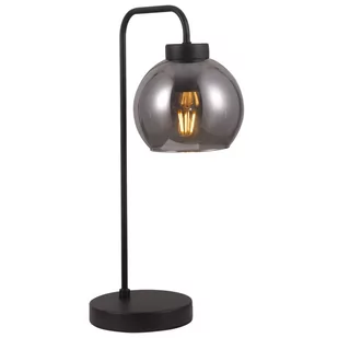 Italux Stojąca LAMPKA biurkowa POGGI TB-28028-1 loftowa LAMPA stołowa szklana kula ball czarna przydymiona TB-28028-1 - Lampy stojące - miniaturka - grafika 5