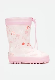 Różowe Kalosze ze Stoperem i Kolorowym Nadrukiem Nellatai - Kalosze damskie - miniaturka - grafika 1