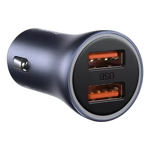 Baseus Golden Contactor Pro szybka ładowarka samochodowa 2x USB 40 W Quick Charge SCP FCP AFC + kabel USB - USB Typ C szary (TZCCJD-A0G) - Kable USB - miniaturka - grafika 2