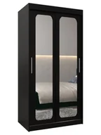 Szafy - Szafa przesuwna Garderoba PROMO T3 100 gł. 62 czarny/czarny - miniaturka - grafika 1