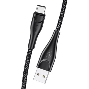 USAMS Kabel pleciony U41 Usb-c 2m 2A czarny - Kable USB - miniaturka - grafika 1