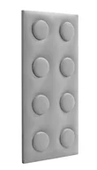 Meble modułowe i akcesoria - Panel ścienny tapicerowany Velvet Lego 25x50x4 cm szary - miniaturka - grafika 1