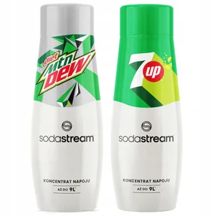 SODASTREAM 7Up + Mountain Dew Diet zestaw syropów do saturatora 2 szt. - Syropy i koncentraty owocowe - miniaturka - grafika 1