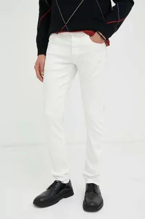 Spodnie męskie - G-Star Raw jeansy 3301 męskie kolor biały - grafika 1