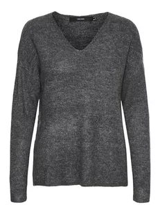 Vero Moda Sweter "Crewlefile" w kolorze szarym - Swetry damskie - miniaturka - grafika 1