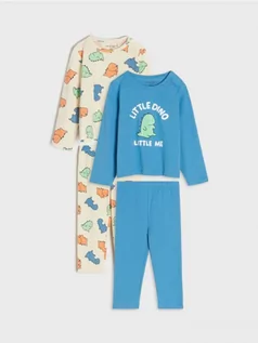 Pajacyki dla niemowląt - Sinsay - Piżamy 2 pack - szary - grafika 1