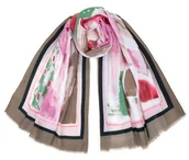 Apaszki i szaliki damskie - Szalik Damski Wiosenny Kolorowy Cienki Miękki Casualowy Elegancki Pareo - miniaturka - grafika 1