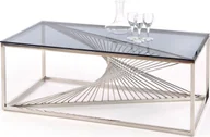Ławy i stoliki kawowe - Elior Prostokątna ława w stylu glamour Alisa 3X - Srebrna - miniaturka - grafika 1