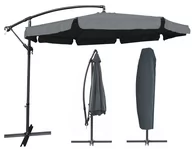 Parasole ogrodowe - Parasol ogrodowy z pokrowcem duży DALLAS 350cm SZARY - miniaturka - grafika 1