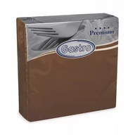 Naczynia i sztućce jednorazowe - Serwetki Flizelinowe Premium Brązowe 40 X 40cm 50sztuk - miniaturka - grafika 1