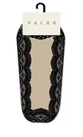 Skarpetki damskie - FALKE Damskie stopki koronkowe delikatne czarno-białe niewidoczne z motywem Low Cut z koronką 1 para, Schwarz (Black 3009), 35-36 EU - miniaturka - grafika 1