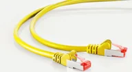 Kable miedziane - Kabel sieciowy patch S/CONN o maksymalnej łączności, kat. 6A, S/FTP, PIMF, bezhalogenowy, GHMT-CERTIFIED, żółty, 0,15 m (75711-A0.15Y) - miniaturka - grafika 1