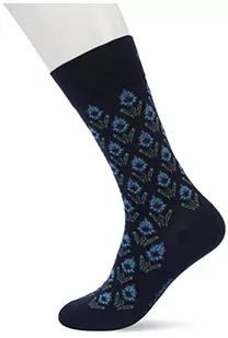 Burlington Męski bukiet bawełna półwysoki ze wzorem 1 para skarpet, niebieski (Marine 6120), 40-46 - Skarpetki męskie - miniaturka - grafika 1