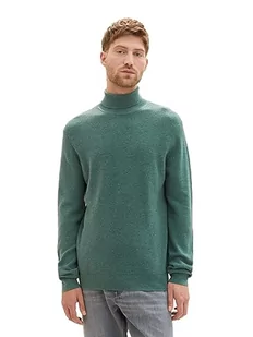 TOM TAILOR sweter męski, 32619 – zielony (Green Dust Melange), L - Swetry męskie - miniaturka - grafika 1