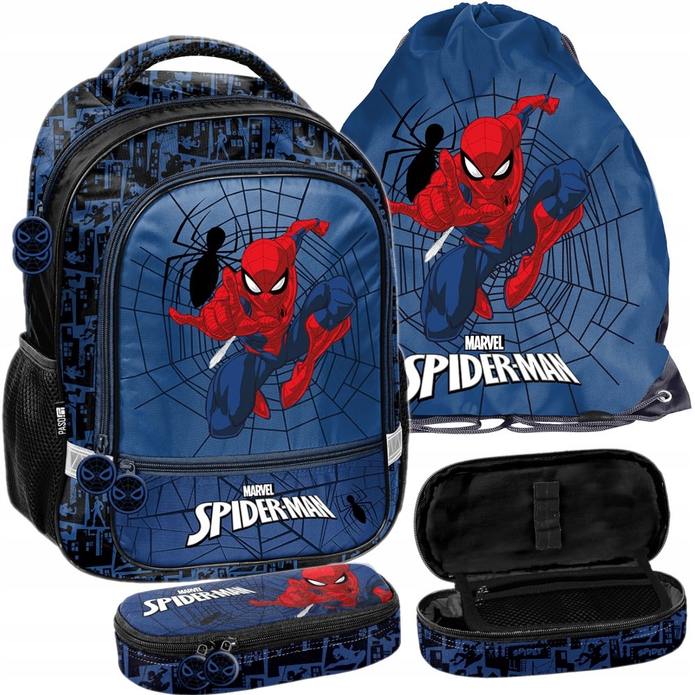 Plecak szkolny dla chłopca tornister 1-3 klasa Spiderman Zestaw do szkoły