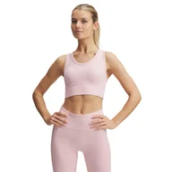 Bielizna sportowa damska - Biustonosz treningowy Under Armour Vanish Seamless Mid Bra - różowy - miniaturka - grafika 1