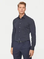 Koszule męskie - Calvin Klein Koszula K10K113163 Granatowy Slim Fit - miniaturka - grafika 1
