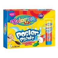Przybory szkolne - Colorino Farby plakatowe w tubach 30 ml 6 kolorów Kids Patio - miniaturka - grafika 1
