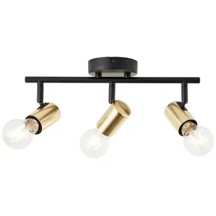 Loftowa lampa sufitowa Kerry 99715/72 Brilliant regulowana czarna mosiądz - Lampy sufitowe - miniaturka - grafika 1