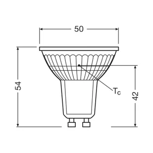 OSRAM żarówka LED PAR16 reflektor GU10 4,7W 100° 2700K - Żarówki LED - miniaturka - grafika 1