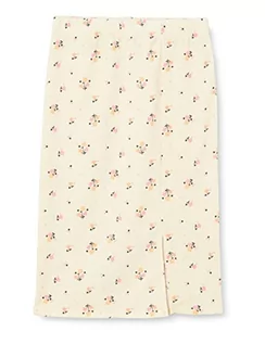 Spódnice - NAME IT Dziewczęca spódnica midi z motywem spódnicy Nlffaura, Turtledove/Aop: kolorowe kwiaty, 146 cm - grafika 1
