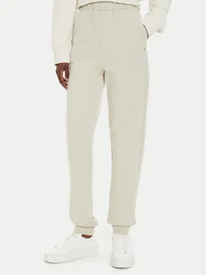 Calvin Klein Jeans Spodnie dresowe J20J224443 Beżowy Regular Fit - Spodnie sportowe damskie - miniaturka - grafika 1