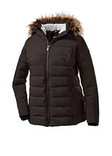 STOY Damska kurtka puchowa / pikowana kurtka z odpinanym kapturem WMN Quilted JCKT E, czarna, 48, 36404-000 - Kurtki damskie - miniaturka - grafika 1