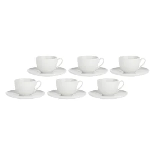 LA PORCELLANA BIANCA CORTE Zestaw 6 filiżanek do herbaty ze spodkiem 200 ml - Filiżanki - miniaturka - grafika 1