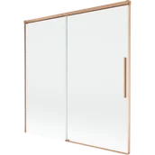 Parawany nawannowe - Mexen Rox parawan nawannowy 2-skrzydłowy rozsuwany 160 x 150 cm, transparent, miedź szczotkowana - 8C9-160-001-65-00 - miniaturka - grafika 1