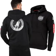 Odzież taktyczna i umundurowanie - Bluza z kapturem Alpha Industries Space Shuttle 178317 03 - Czarna XL - miniaturka - grafika 1