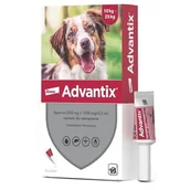 Suplementy i witaminy dla psów - Advantix Spot-On dla psów - L: 10-25 kg (4 pipety x 2,5 ml) - miniaturka - grafika 1