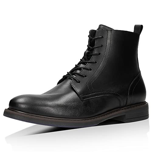 Czarne klasyczne trzewiki męskie ze skóry licowej, 24052-51, r. 43