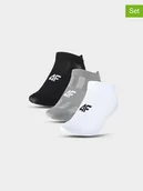 Skarpetki męskie - 4F Skarpety (3 pary) w kolorze szarym, czarnym i białym - miniaturka - grafika 1