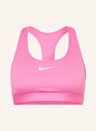 Biustonosze - Nike Biustonosz Sportowy Swoosh pink - miniaturka - grafika 1