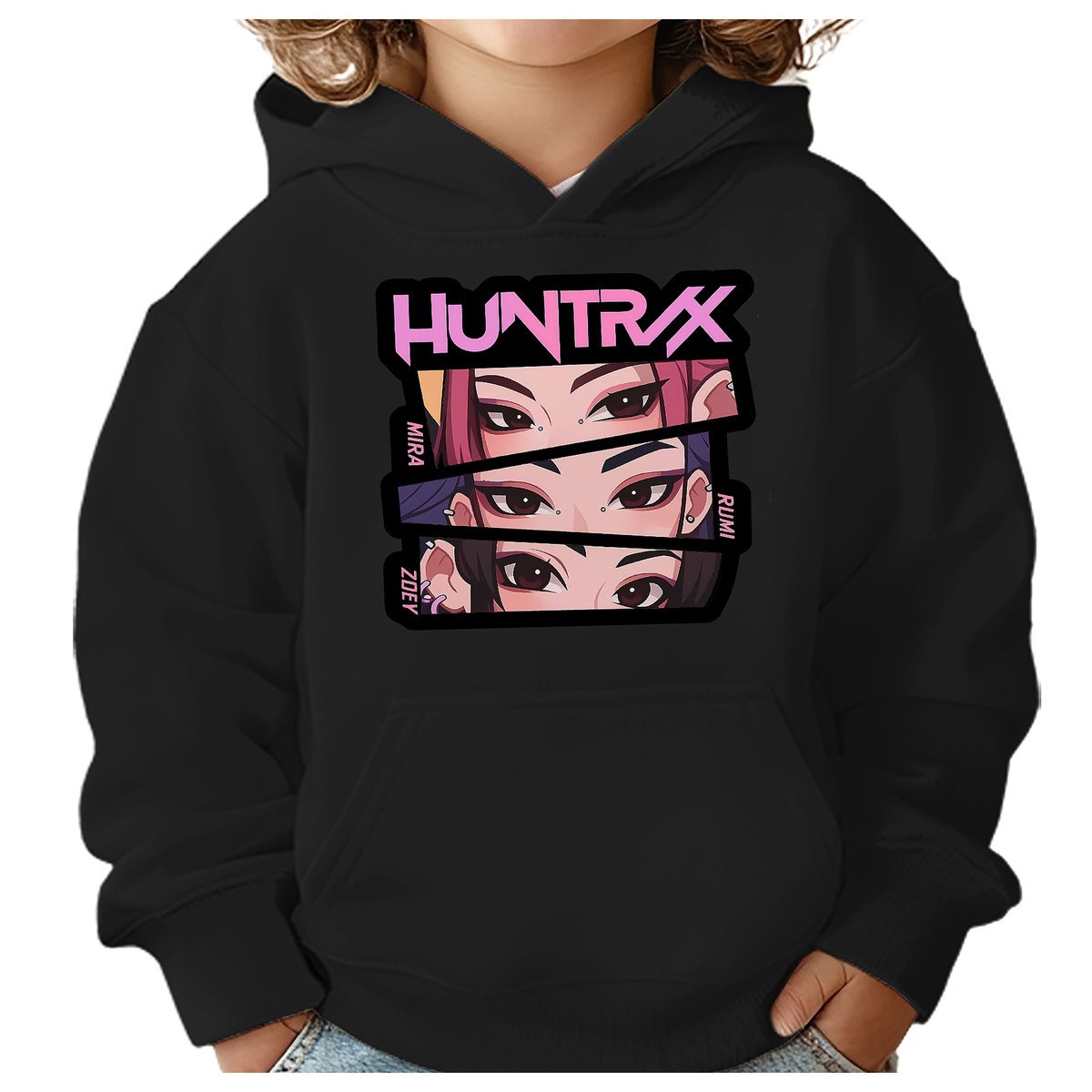 BLUZA DZIECIĘCA KPOP DEMON HUNTERS HUNTRIX 104 Z KAPTUREM BAWEŁNIANA